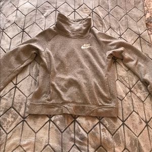 Gray turtleneck sweatshirt